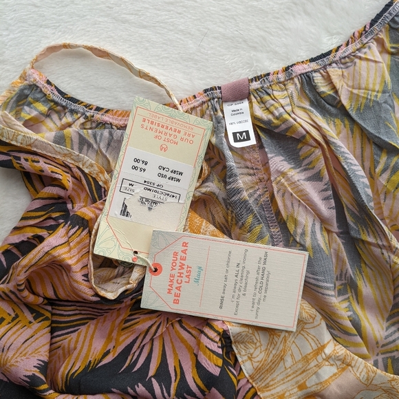 Maaji Crop Top Sleeveless Azahar Clouds Palm Floral Print Swing Style M NWT - Picture 16 of 16